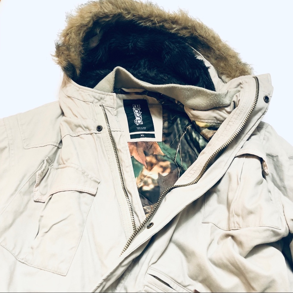 Billabong Twill Work Coat with Hood Men's XL